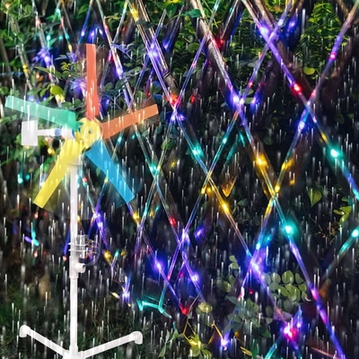 Generatore di corrente del filatore del generatore eolico dei mulini a vento dell'arcobaleno del giardino dell'iarda con la striscia principale 10m della luce notturna