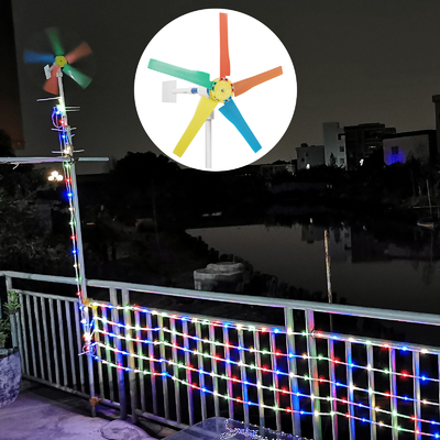 Generatore di corrente del filatore del generatore eolico dei mulini a vento dell'arcobaleno del giardino dell'iarda con la striscia principale 10m della luce notturna