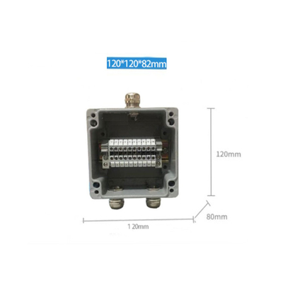 Casella di giunzione di distribuzione in alluminio impermeabile a 3 vie con PT2.5 Din Rail Terminal Blocks 120*120*82mm