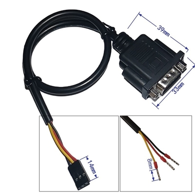 Sotto porto di serie della terra del connettore RS232 RXD TXD di DB9 D al cavo di Exapansion di 3 terminali del perno