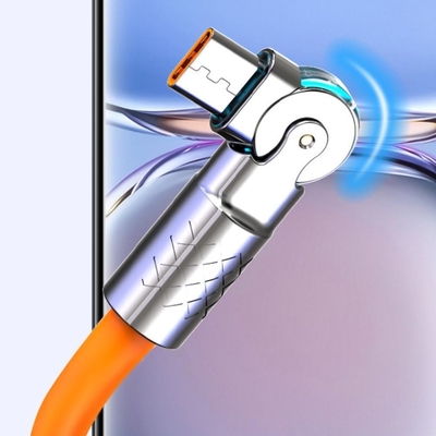 Tipo rotabile cavo rapido QC3.0 di USB del cavo di carico eccellente 180° 120w della tassa di C per i telefoni cellulari