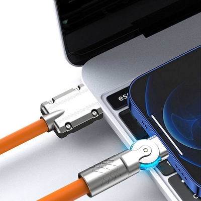 Tipo rotabile cavo rapido QC3.0 di USB del cavo di carico eccellente 180° 120w della tassa di C per i telefoni cellulari