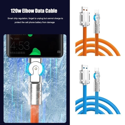 Tipo rotabile cavo rapido QC3.0 di USB del cavo di carico eccellente 180° 120w della tassa di C per i telefoni cellulari