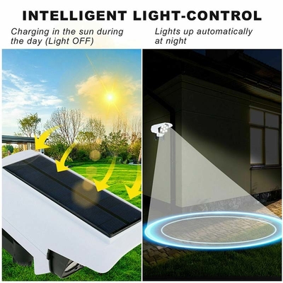2 in 1 lampada da parete solare all'aperto fittizia del sensore di moto della macchina fotografica di sicurezza leggera solare impermeabile