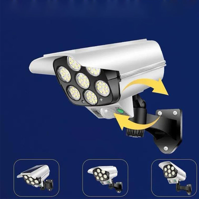 2 in 1 lampada da parete solare all'aperto fittizia del sensore di moto della macchina fotografica di sicurezza leggera solare impermeabile