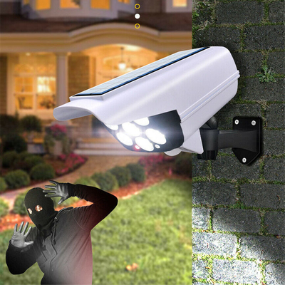 2 in 1 lampada da parete solare all'aperto fittizia del sensore di moto della macchina fotografica di sicurezza leggera solare impermeabile