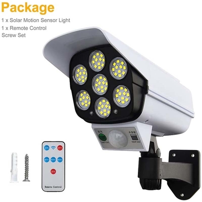 2 in 1 lampada da parete solare all'aperto fittizia del sensore di moto della macchina fotografica di sicurezza leggera solare impermeabile