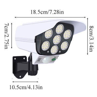 2 in 1 lampada da parete solare all'aperto fittizia del sensore di moto della macchina fotografica di sicurezza leggera solare impermeabile