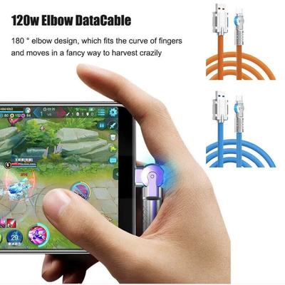 Tipo rotabile cavo rapido QC3.0 di USB del cavo di carico eccellente 180° 120w della tassa di C per i telefoni cellulari