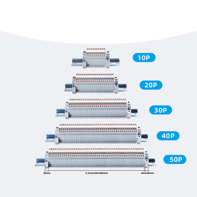 PT 2.5 Din Connettore montato su rotaia Push In Connection Spring Clamp Terminal Blocks Kit