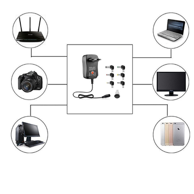 CA regolabile dell'adattatore universale dell'alimentazione elettrica 30W all'adattatore universale del caricatore di CC 3V/4.5V/6V/7.5V/9V/12V 1.5A