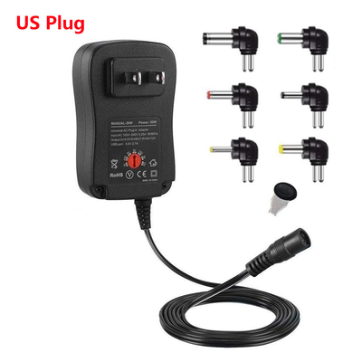 CA regolabile dell'adattatore universale dell'alimentazione elettrica 30W all'adattatore universale del caricatore di CC 3V/4.5V/6V/7.5V/9V/12V 1.5A
