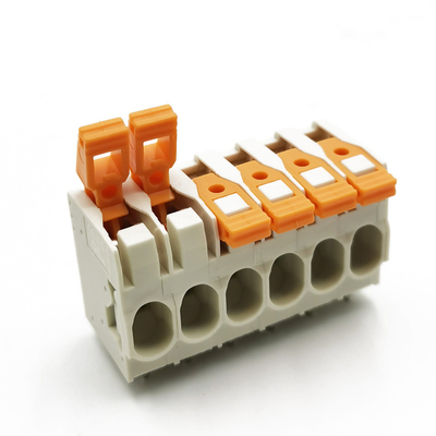 inserire doppio di fila del passo di 7.5mm la primavera che unisce i blocchetti terminali 27A 300V del PWB
