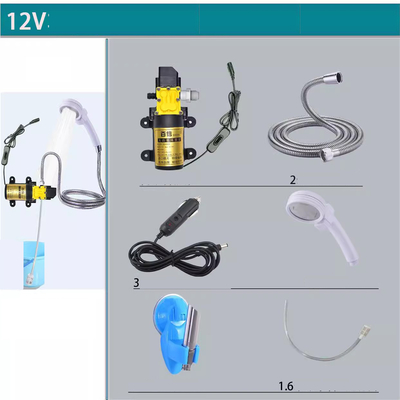 12V 36W Pompa a sifone elettrico Kit rubinetto portatile per rondella per auto Set doccia da campeggio per bagno all'aperto