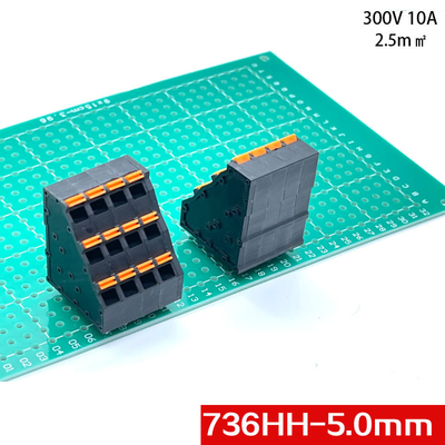 i blocchetti terminali del PWB di 5.0mm balzano fila doppia 736HH 736H 736L-5.0 di singola fila dei connettori del morsetto