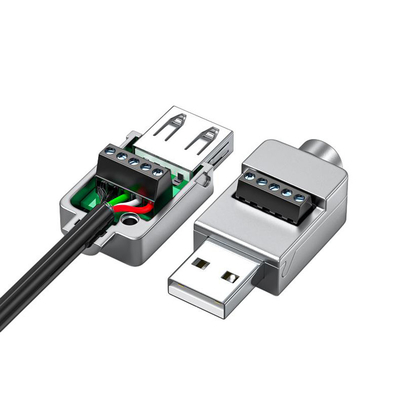 Cassa in metallo USB Jack maschio o femmina a blocchi terminali a vite a 5 pin Adaptatore di connettore