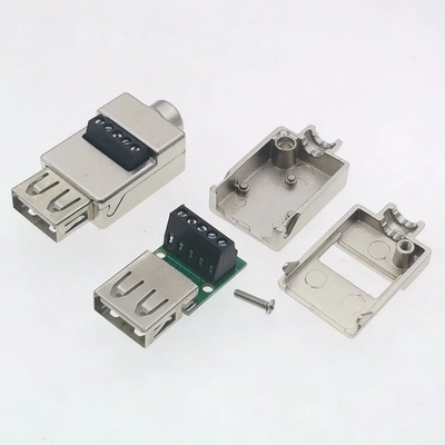 Cassa in metallo USB Jack maschio o femmina a blocchi terminali a vite a 5 pin Adaptatore di connettore