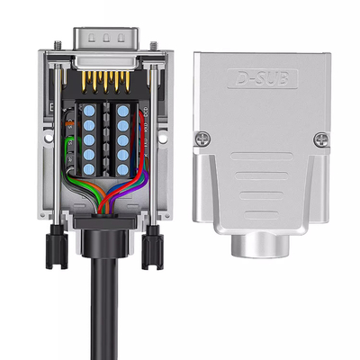 Cassa in metallo DB9 D Sub 9 Pin RS232 connettori di porte seriali per blocchi terminali adattatore fino a 10A