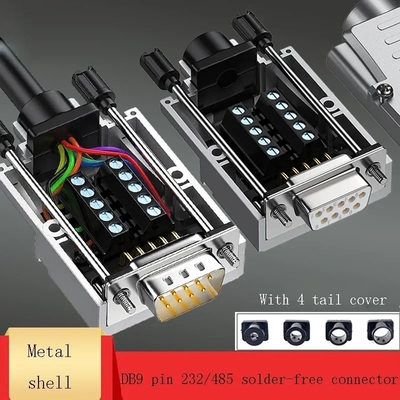 Cassa in metallo DB9 D Sub 9 Pin RS232 connettori di porte seriali per blocchi terminali adattatore fino a 10A