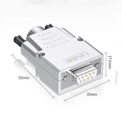 Cassa in metallo DB9 D Sub 9 Pin RS232 connettori di porte seriali per blocchi terminali adattatore fino a 10A