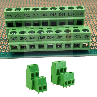 5.08mm / 0.2&quot; Dual Row PCB Mount Screw Terminal Blocks Connector con servizio di marcatore stampato