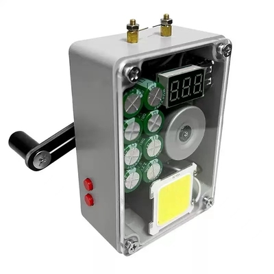 Casella generatrice a mano Power Bank di emergenza Caricabatterie per telefono USB Accenditore alimentazione manuale Accensione