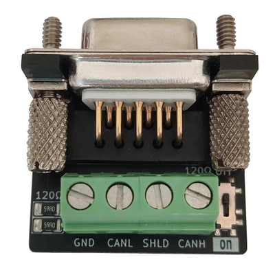 CAN OPEN Bus Interface to 4pin Female DB9 Adapter Board Compatibile con PCAN CIA Standard 120 Ohm incorporato