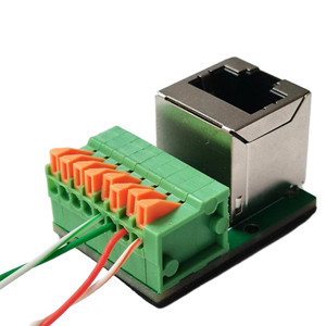 8 Pin Spring Crimping Terminal Blocks al modulo del PWB della rete RJ45 Jack Adapter
