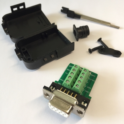 CAN OPEN Bus Interface to DB9 D Sub 9-pin Adapter Compatibile con PCAN CIA Standard 120 Ohm Incorporato