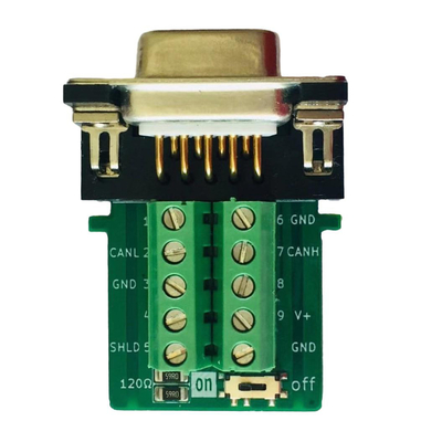 CAN OPEN Bus Interface to DB9 D Sub 9-pin Adapter Compatibile con PCAN CIA Standard 120 Ohm Incorporato