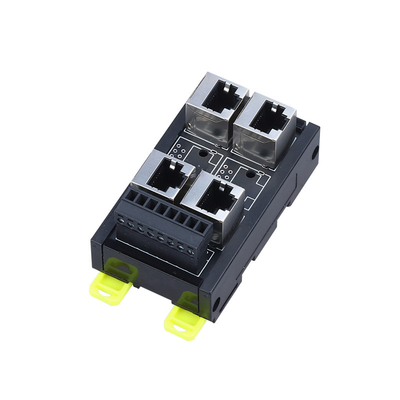 Black RJ45 Jack femminile 8P8C 6 Port Hub to 8 Pin Screw Terminal Block Adapter per l'applicazione servo