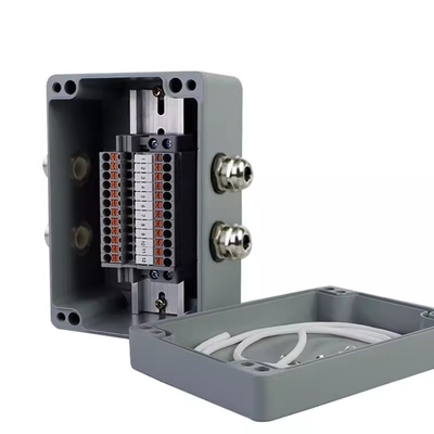 Casella di giunzione di distribuzione in alluminio impermeabile a 3 vie con PT2.5 Din Rail Terminal Blocks 120*120*82mm