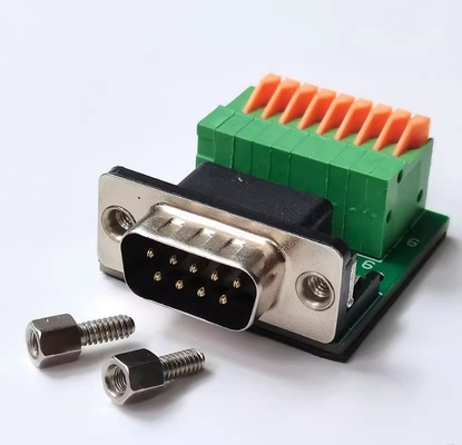 Adattatore di serie di Pin Female Male RS232 del sottomarino 9 di DB9 D al bordo di sblocco dei blocchetti terminali della vite senza copertura