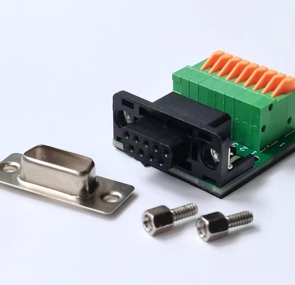Adattatore di serie di Pin Female Male RS232 del sottomarino 9 di DB9 D al bordo di sblocco dei blocchetti terminali della vite senza copertura