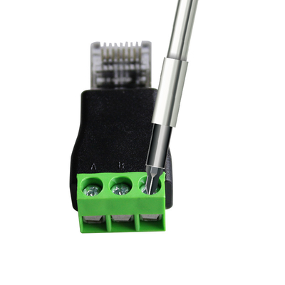 RJ45 Maschio a RS485 3 Pin Screw Terminal Adapter Connector Splitter