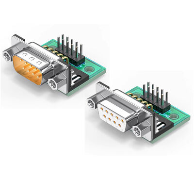Adattatore da DB9 a connettori maschio da 2,54 mm per schede di circuito RS232