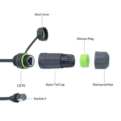 250 mm Starlink Ethernet Adapter Gen 3 Mini, cavo di estensione Starlink all'accoppiatore RJ45