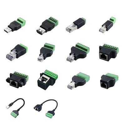 RJ45 Maschio a RS485 3 Pin Screw Terminal Adapter Connector Splitter