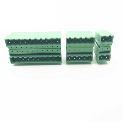 i blocchetti terminali Pluggable della vite del PWB di doppia fila del passo di 5.08mm tappano + angolo Pin Header