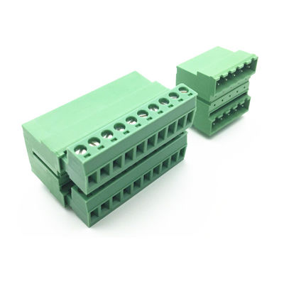 i blocchetti terminali Pluggable della vite del PWB di doppia fila del passo di 5.08mm tappano + angolo Pin Header