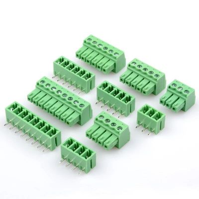 i blocchetti terminali Pluggable della vite del PWB del passo di 3.5mm tappano + incavo ad angolo retto o diritto