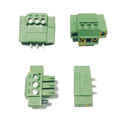 i blocchetti terminali della vite del PWB del passo di 3.81mm tappano + angolo diritto Pin Header con la flangia