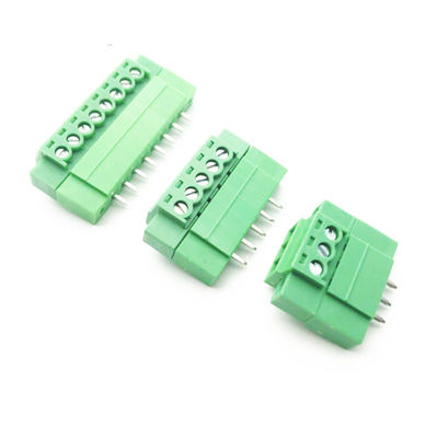i blocchetti terminali della vite del PWB del passo di 3.81mm tappano + angolo diritto Pin Header con la flangia