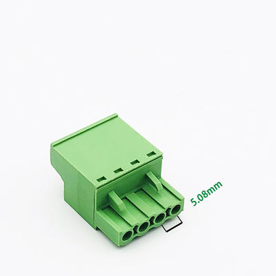 connettore fissante orizzontale Pluggable del PWB dell'entrata dei blocchetti terminali della vite del passo di 5.08mm