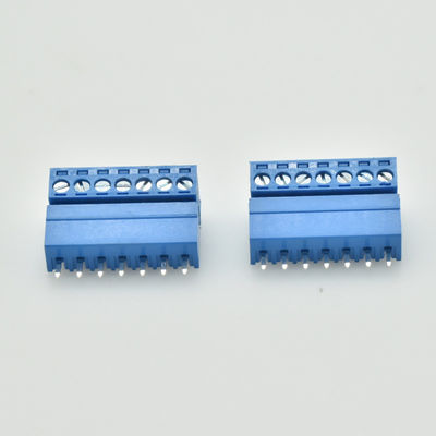 i blocchetti terminali Pluggable della vite del PWB del passo di 3.50mm o di 3.81mm tappano + Pin Header Blue Color