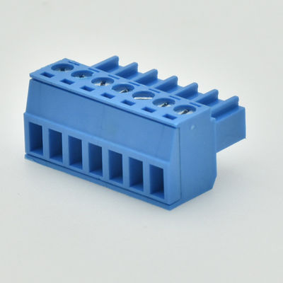 i blocchetti terminali Pluggable della vite del PWB del passo di 3.50mm o di 3.81mm tappano + Pin Header Blue Color