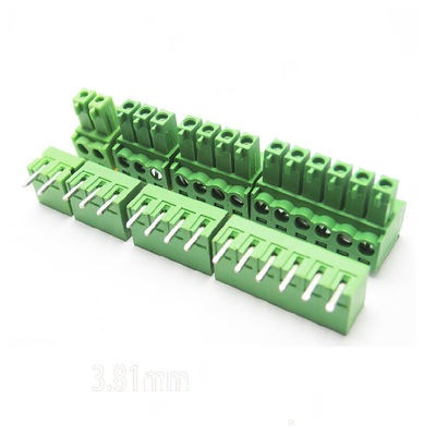 i blocchetti terminali alimentabili della vite del PWB del passo di 3.81mm tappano + Pin Header ad angolo retto