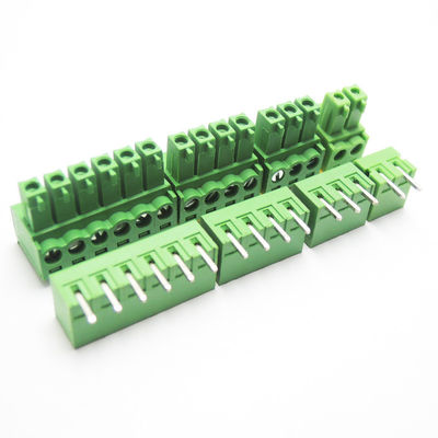 i blocchetti terminali alimentabili della vite del PWB del passo di 3.81mm tappano + Pin Header ad angolo retto