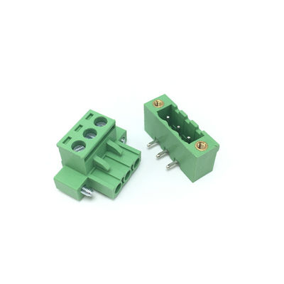 i blocchetti terminali alimentabili della vite del PWB del passo di 5.08mm tappano Pin Header diritto con la flangia
