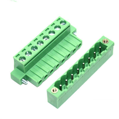 i blocchetti terminali alimentabili della vite del PWB del passo di 5.08mm tappano Pin Header diritto con la flangia